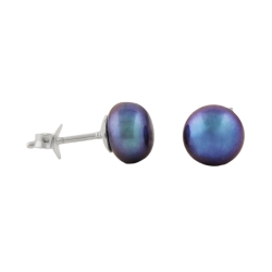 Studs with Pearls and Beads, Silver 925
