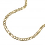 bracelet 2.2mm twin curb chain 14k gold 19cm