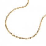 necklace 1.2mm s-curb scroll chain 14kt gold 42cm