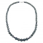 necklace, beads, grey marbled