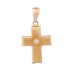 pendant cross with zirconia, 9K GOLD