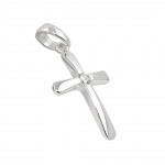 pendant cross with zirconia silver 925