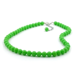 chain, beads apple-green 8mm, 45cm 45cm 