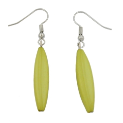 hook earrings light green