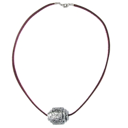 necklace, eye-catching bead, chrome