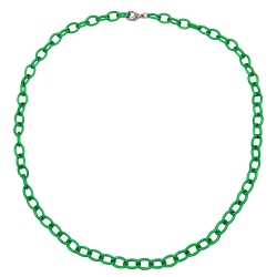 necklace, green anchor chain, 7mm