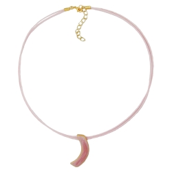 necklace, sickle, pink-gold, 42cm