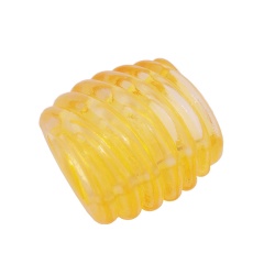 scarf bead spiral marking yellow transparent 35mm