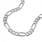 necklace 4.8mm flat figaro chain silver 925 55cm - 110012-55