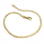 bracelet, 19cm, open curb, 14k gold  - 502004-19