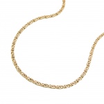 necklace 1.2mm s-curb scroll chain 14kt gold 42cm - 508003-42