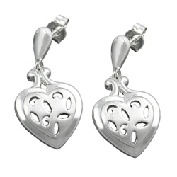 Studs hearts Silver 925